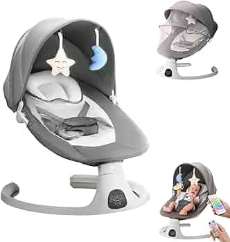 Spring and Sprout Portable Baby Swing with Bluetooth